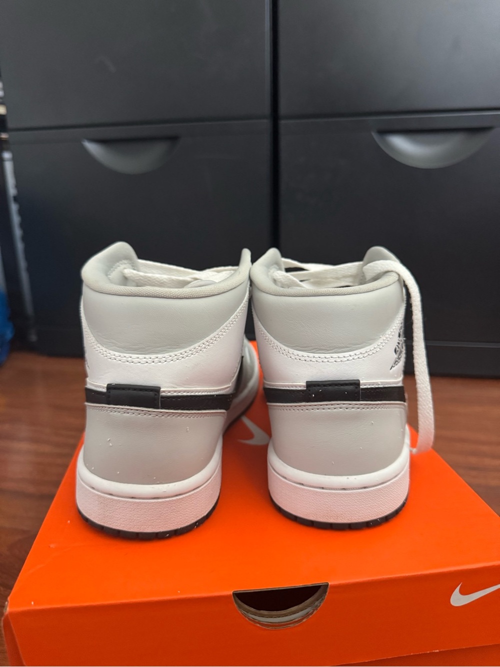 Nike Kids Gray and Black High-Top Sneakers